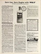 US Auto-Tech SLICK 50 Engine Treatment for Gas and Diesel" Vintage Print Ad 1989