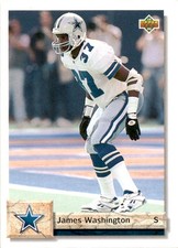 1992 Upper Deck James Washington #571 Dallas Cowboys