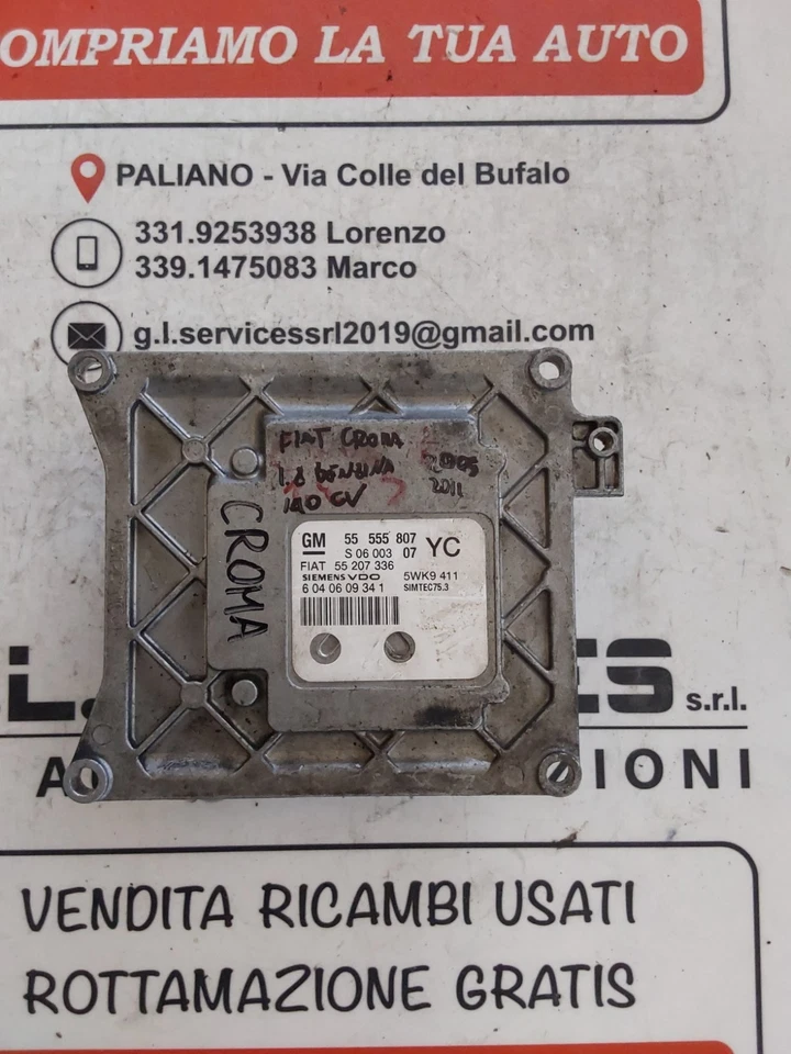 CENTRALINA MODULO UNITA CONTROLLO GESTIONE FIAT CROMA 1.8 BENZINA 140CV 05-11 - Immagine 3 di 4