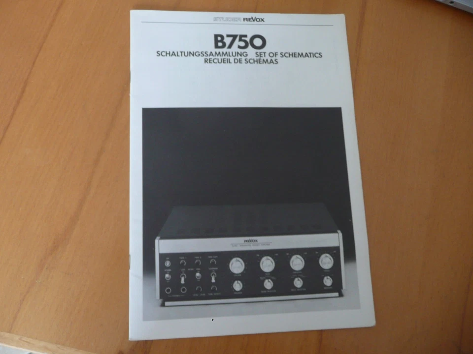 Revox B 750 Verstärker - Original Schaltungssammlung -