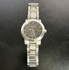 Burberry BU9001 Swiss Made Quartz 42mm Steel Black Dial Sapphire Date Box