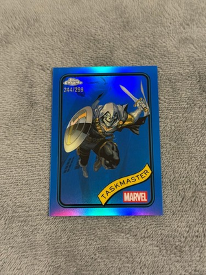 #ad 2025 Topps Chrome Marvel TaskMaster Blue 299 #17 SHIPS ASAP $5.99
