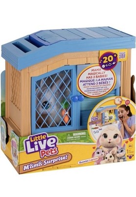 Little Live Pets Mama Surprise Interactive Mama Bunny , Hutch & 3 Babies