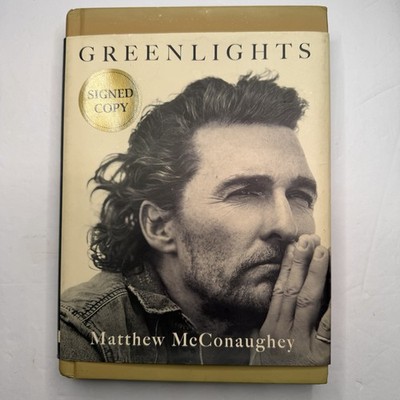 Matthew McConaughey Greenlights Signed Hardcover Green Ink Dust Jacket