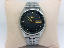Seiko 5 Automatic Men's Watch Day-Date 7009 Japan Made Used 17 Jewels