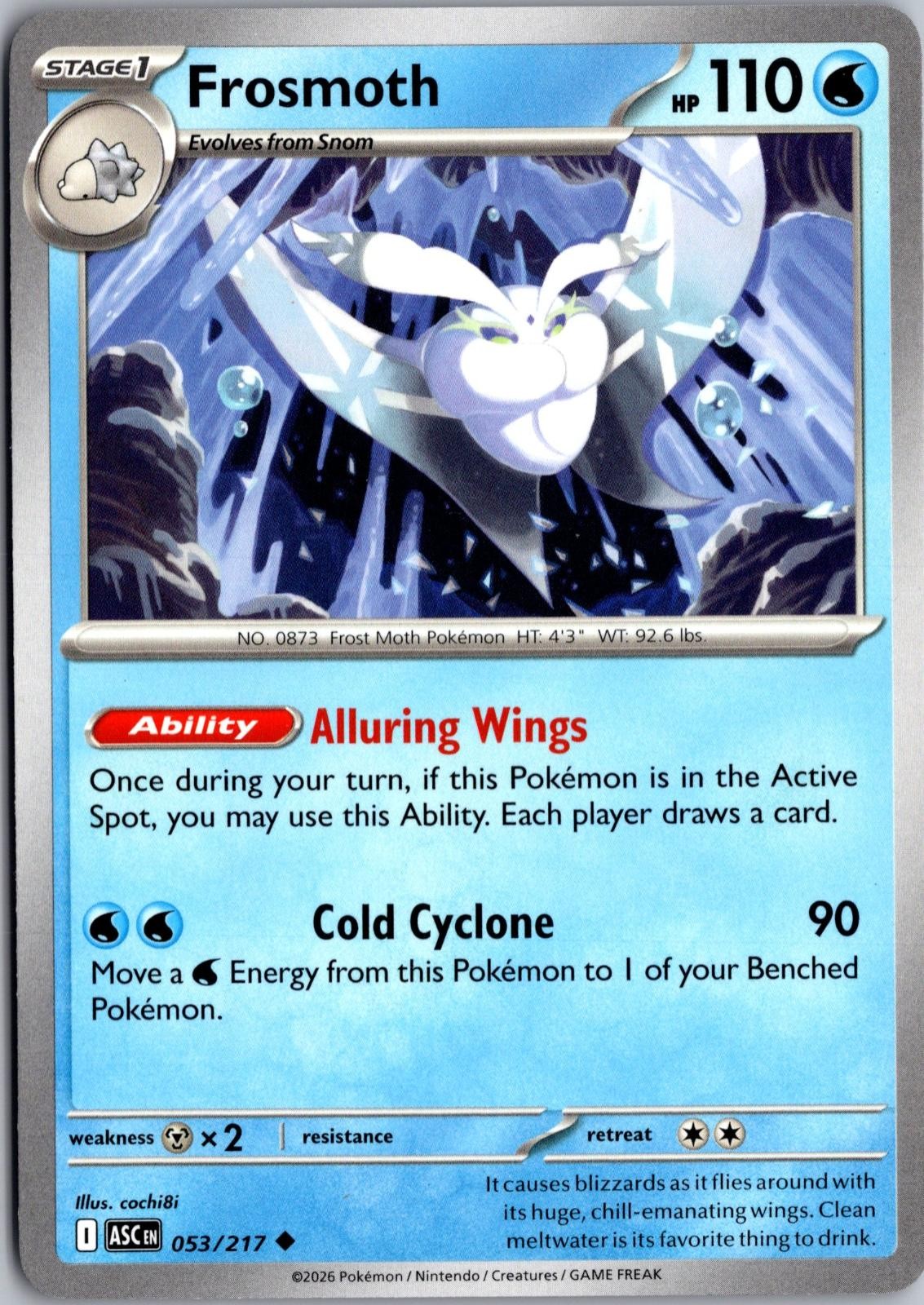Frosmoth 053/217 Uncommon Ascended Heroes Pokemon Near Mint