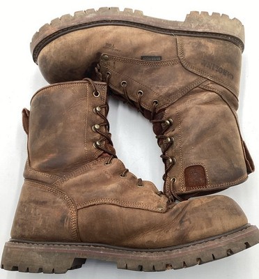 Carolina Men's 28 Series 8'' Comp Toe Leather Work Boots-Brown-Size: 12 D