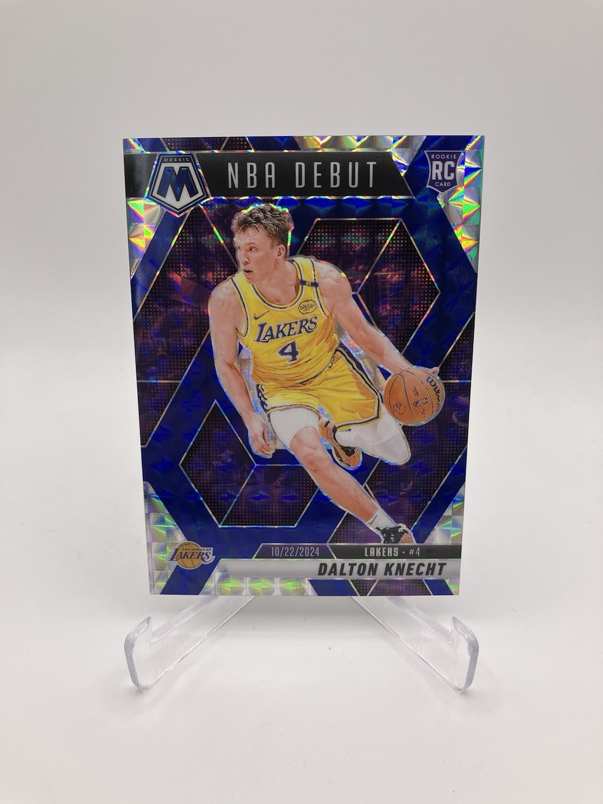 2024-25 Mosaic Dalton Knecht RC Choice Blue NBA Debut #/45 Lakers Rookie LA