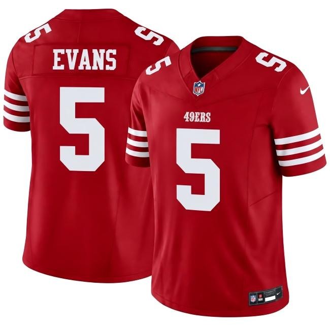 Mike Evans 49ers Scarlet Stitched Jersey