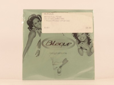 BLAQUE BRING IT ALL TO ME (L43) 1 Track Promo CD Single including Card Sleeve SO