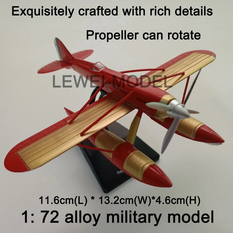 1:72 Modello Aereo Militare Die-Cast Idrovolante da Corsa Italiano Macchi M.C.72 - Immagine 2 di 4