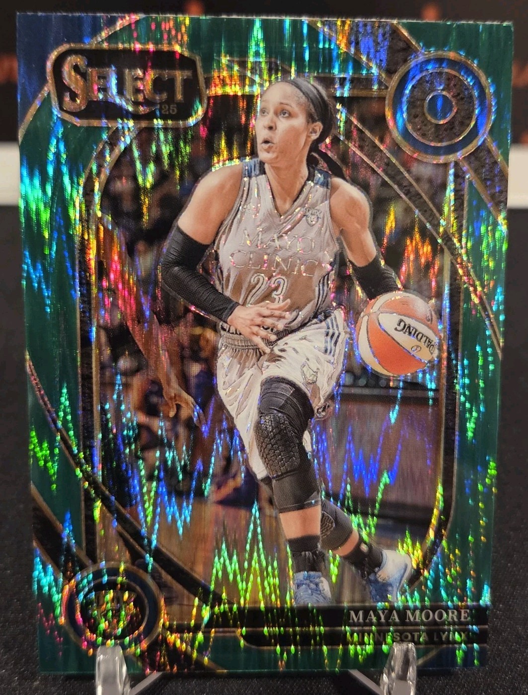 2025 Panini Select WNBA Maya Moore #234 Courtside Green Flash Prizm Lynx 