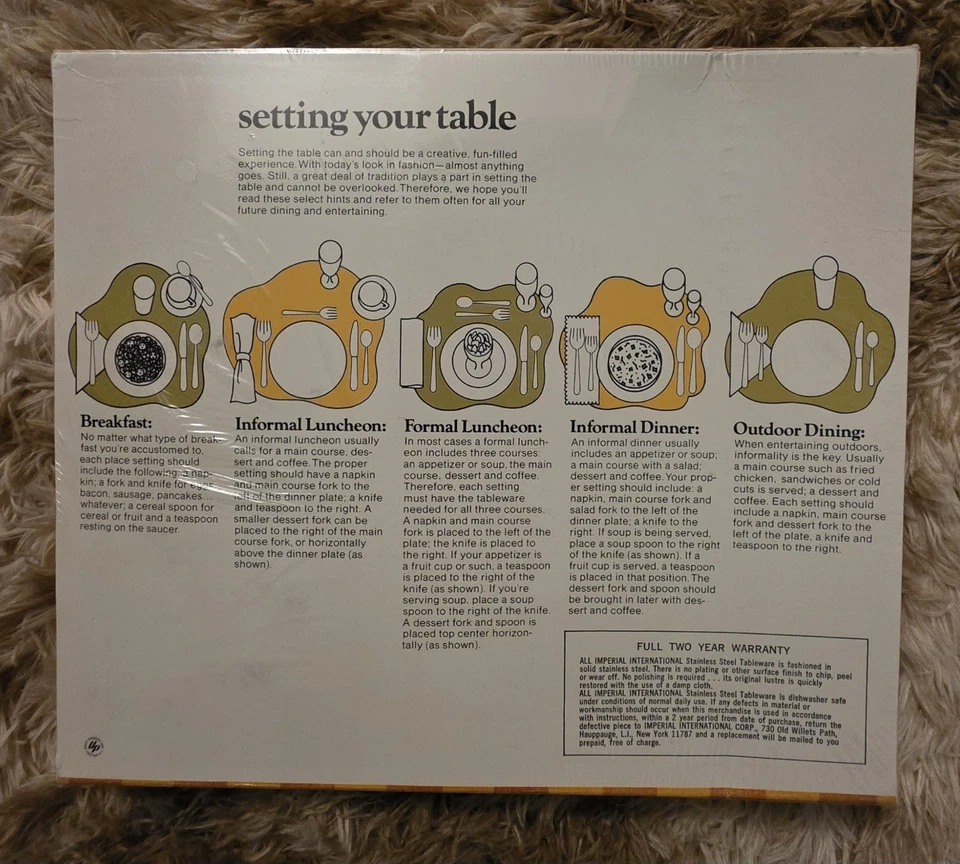 Vintage Imperial International Rosemere Aço Inoxidável 50 peças serviço para 8 (Novo) - Imagem 2 de 2
