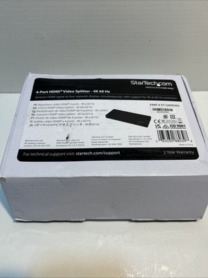 HDMI  Video Splitter 4-Port HDMI 4K 60Hz ST124HD202 STARTECH NEW Free Shipping!