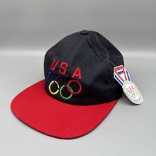 Vintage 1996 USA Olympics Snapback Hat Deadstock NWT NOS Embroidered