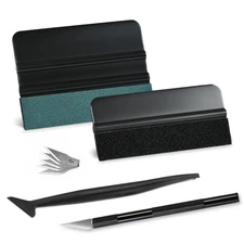 Car Window Tint Installation Kit - Vinyl Wrap Tools With Felt Squeegee Micro