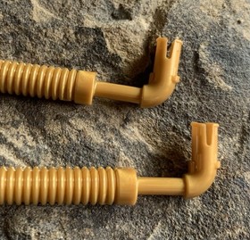 LEGO Lot of 2 City Ninjago Pearl Gold Car Truck Vehicle Exhaust Pipe Pieces. 2x