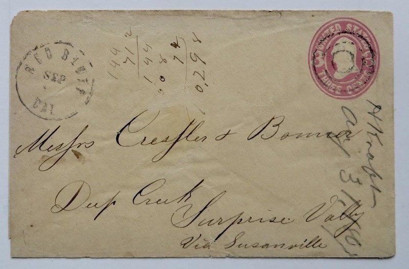 1867 Red Bluff Tehama County to Deep Creek Surprise Valley Via Susanville DPO
