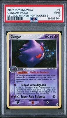 Pokemon Gengar EX Legend Maker PORTUGUESE Holo #5 PSA HIGHEST