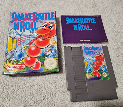 Nintend NES Spiel: Snake Rattle N Roll - OVP mit Anleitung