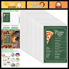 30-Pack 8.5"x11" Rigid Page Protectors, Clear Plastic Sleeves for Photos Docum