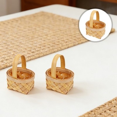 5 Pcs Kleiner Geflochtener Korb Hochzeitskorb Handgeflochtene Körbe Winziger