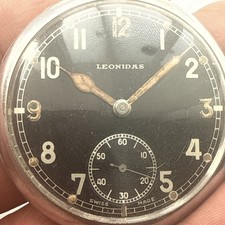 Leonidas Gstp Military Pocket Watch mint condition for repair 