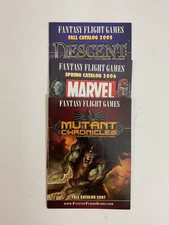 Lot of Fantasy Flight Games Catalogs 2005-2007 Descent Marvel Mutant Chronicles
