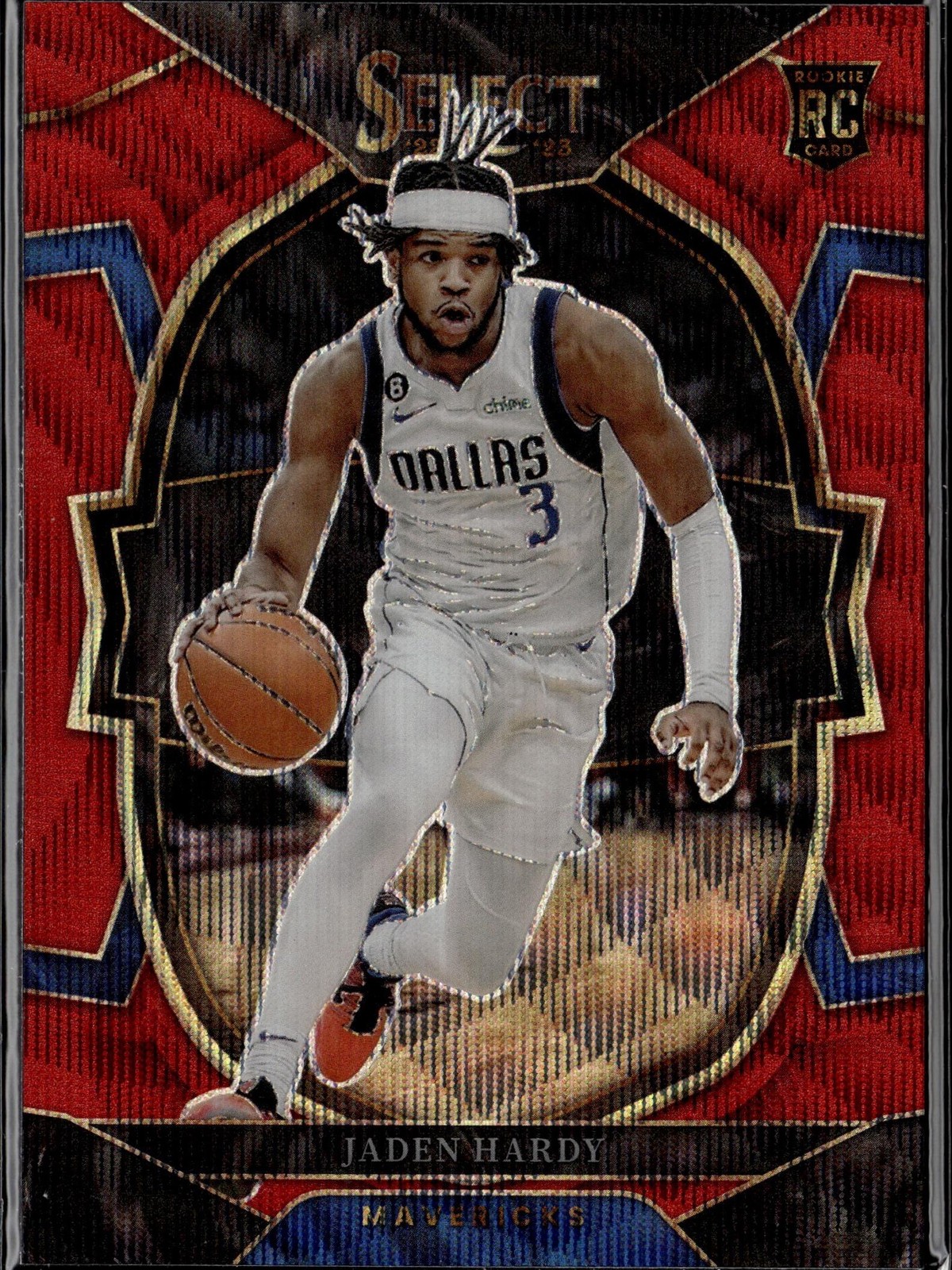 2022-23 Panini Select #80 Jaden Hardy Red Wave Prizms