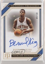 2020 National Treasures Peerless Signatures Gold 8/10 Bernard King Auto HOF s3g