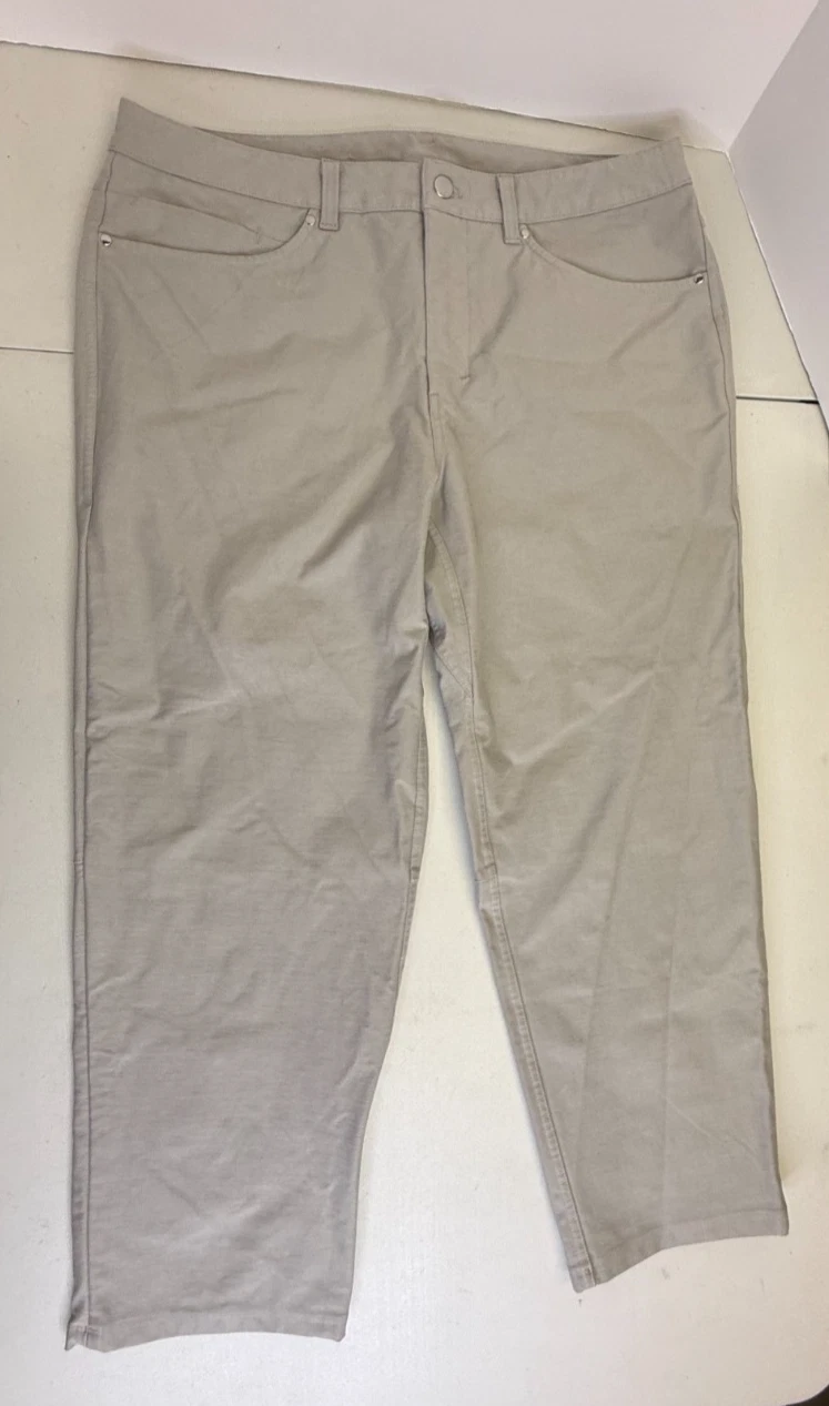 Lululemon Pants Mens 36x26 Gray ABC Classic Fit 5 Pocket Peformance Golf Chino