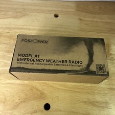 FosPower FOSPWB2376 Emergency Solar Crank Portable NOAA Weather Radio New