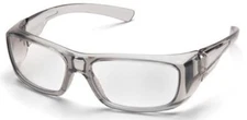 Pyramex Emerge Safety Glasses with Gray Frame and Clear Lens