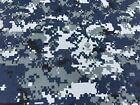 Navy Digital Camo Taffeta Soft Polyester Fabric 60” Military Camo W/Logo