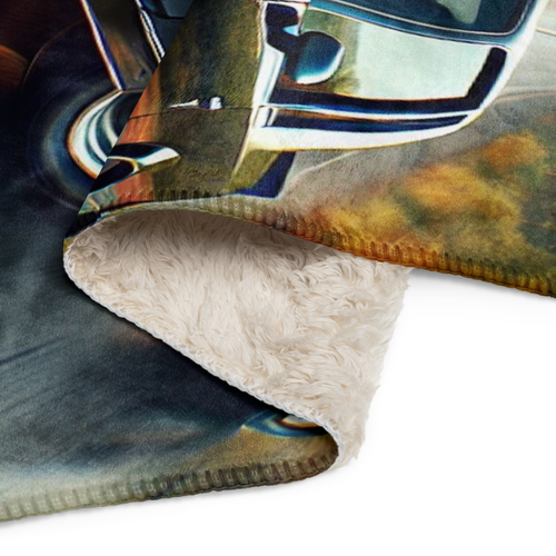 Grand National Muscle Car Sherpa Überwurf Decke - Sleek Black Classic  - Bild 4 von 6