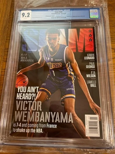 Oct. 2022 Victor Wembanyama First RC Rookie Variant SLAM Magazine #240 CGC 9.2