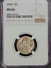 1947 Jefferson Nickel, MS 66, NGC
