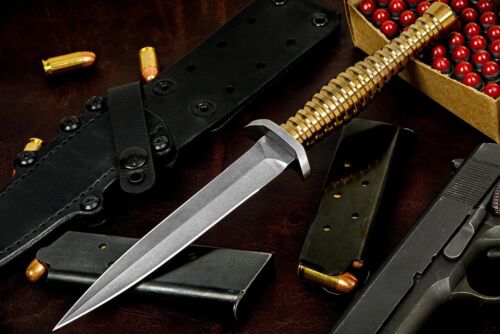 Defiant 7 Rook 6 Dagger Gold Ti Knife Les George Fairbairn Sykes