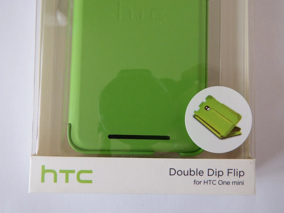 HTC One Mini Double Dip Flip Cover Case HC V851 Genuine Official Green - Image 3 of 4