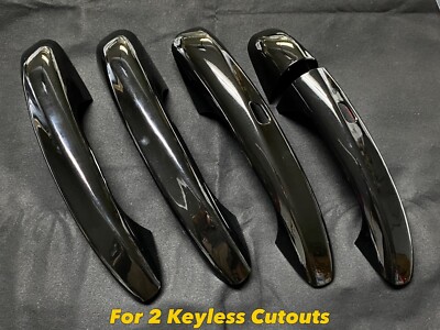 LHD Painted Gloss Black Door 2 Keyless Cut Handle Cover Fits 20-25 X247 GLB250