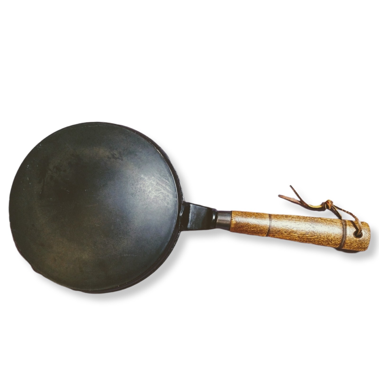 Vintage NORDIC WARE Crepes 'N Things Crepe Pan Wooden Handle Black Cast