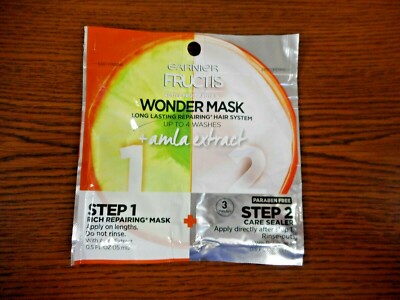 LOT OF 10 GARNIER FRUCTIS WONDER MASK + AMLA EXTRACT MASK+CARE SEALER