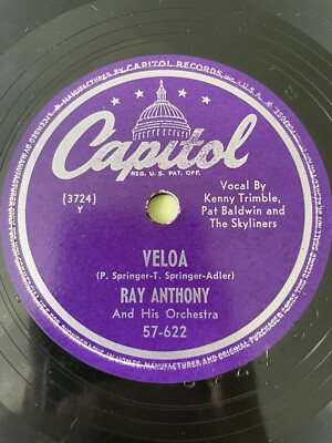 Capitol 57-622 - 78rpm Record - Ray Anthony (Veloa / Darktown Strutters Ball)