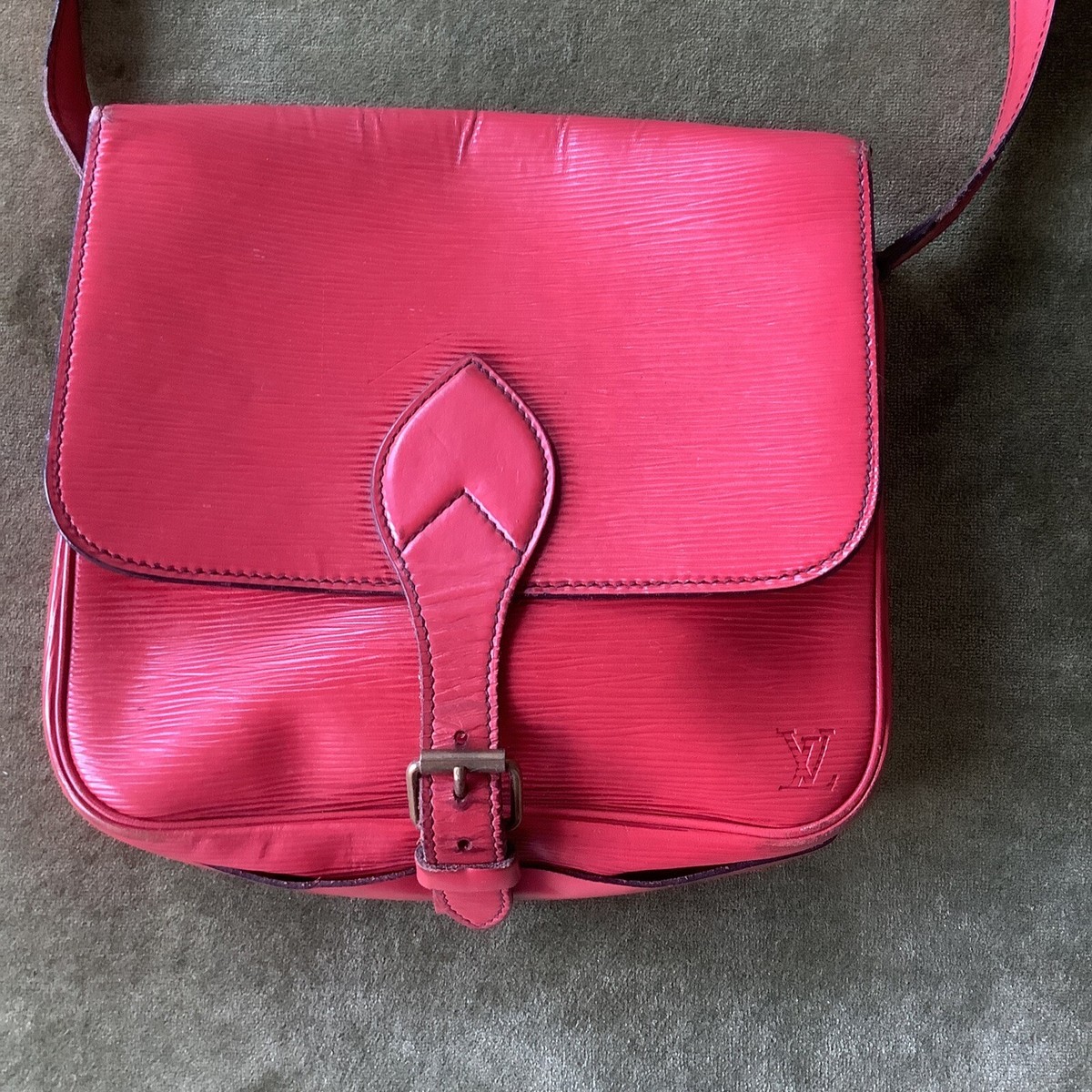 Louis Vuitton Red Epi Leather 90's Shoulder Bag MI884
