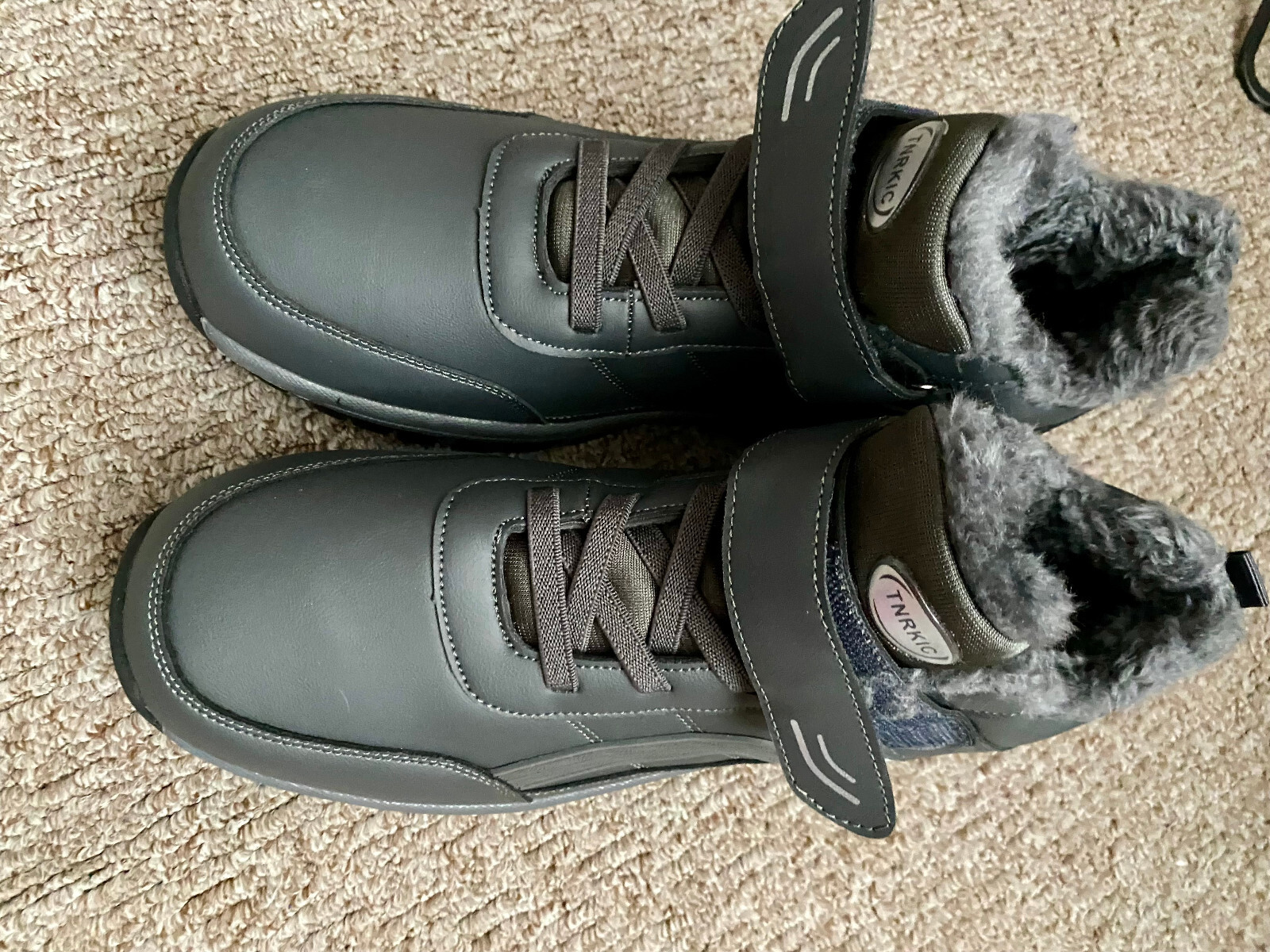 winter boots by TNRKIC for men grey size 11 eBay