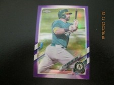 MITCH MORELAND 2021 TOPPS CHROME UPDATE PURPLE REFRACTOR BASE CARD #USC4