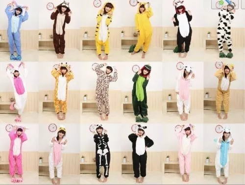 Mens Ladies Fleece Pyjama Pajamas Kigurumi Onsies Adults Animal Costume UK - Picture 5 of 68