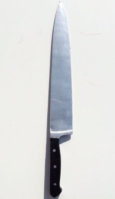Realistische PU Schaum Myers Stil Küche Messer Hand Film Requisit Halloween