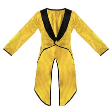 GOLD SEQUIN TAILCOAT UNISEX CABARET FANCY DRESS CIRCUS RINGMASTER DANCE COSTUME