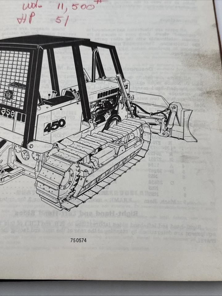 1975 Case Model 450 Crawler Tractor With 207 Diesel Engine Parts Catalog 1303 - Image 3 of 4